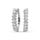 14ct White Gold April Marquise Lab Diamond Hoop Earrings (2 Ct. Tw.) front image