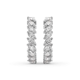 14ct White Gold April Marquise Lab Diamond Hoop Earrings (2 Ct. Tw.) standing product image one