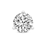 10kt White Gold Three Prong Round Lab Diamond Single Stud Earring (1 Ct. Tw.) front image