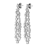 10kt White Gold Waterfall Dangling Earrings (12 Ct. Tw.) right
