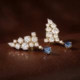 14kt White Gold Ocean Drop Earrings (7 Ct. Tw.) color product image two