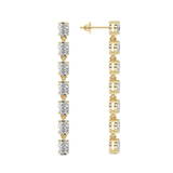 10kt Yellow Gold Digitalis Fashion Lab Diamond Dangle Earrings (1 Ct. Tw.) standing product image one