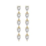 10kt Yellow Gold Salvia Fashion Lab Diamond Dangle Earrings (1 Ct. Tw.) front image
