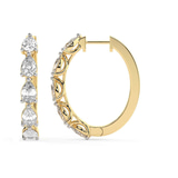 10kt Yellow Gold Lexley Pear Lab Diamond Hoop Earrings (2 Ct. Tw.) left