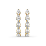 10kt Yellow Gold Lexley Pear Lab Diamond Hoop Earrings (2 Ct. Tw.) right