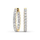 10kt Yellow Gold Isla Round Lab Diamond Hoop Earrings (1 Ct. Tw.) front image