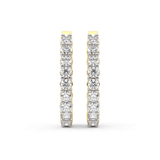 10kt Yellow Gold Isla Round Lab Diamond Hoop Earrings (1 Ct. Tw.) right