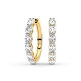 14kt Yellow Gold Saylor Oval Lab Diamond Hoop Earrings (4 Ct. Tw.) front image