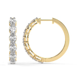 14kt Yellow Gold Saylor Oval Lab Diamond Hoop Earrings (4 Ct. Tw.) left