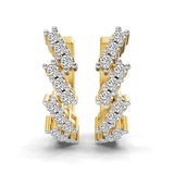 10kt Yellow Gold Capella Round Lab Diamond Huggie Earrings (1/3 Ct. Tw.) left