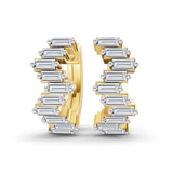 14ct Yellow Gold Siena Baguette Lab Diamond Huggie Earrings (1 Ct. Tw.) front image