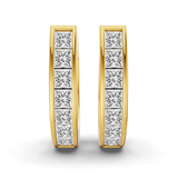 10kt Yellow Gold Ines Princess Lab Diamond Huggie Earrings (7/8 Ct. Tw.) left