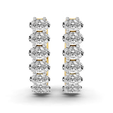 10kt Yellow Gold Altair Oval Lab Diamond Huggie Earrings (1 1/4 Ct. Tw.) left