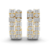 14ct Yellow Gold Radiant Sequence Lab Diamond Huggie Earring (1 1/4 Ct. Tw.) left