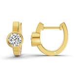 14kt Yellow Gold Elin Single Round Lab Diamond Huggie Earrings (7/8 Ct. Tw.) right