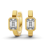 10kt Yellow Gold Auri Single Emerald Lab Diamond Earrings (1 Ct. Tw.) front image
