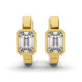 10kt Yellow Gold Auri Single Emerald Lab Diamond Earrings (1 Ct. Tw.) left