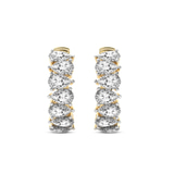 14ct Yellow Gold Eudora Pear Lab Diamond Hoop Earrings (1 Ct. Tw.) standing product image one
