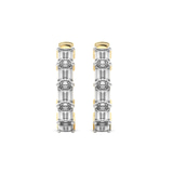 9ct Yellow Gold Calantha Emerald Lab Diamond Hoop Earrings (8 Ct. Tw.) right