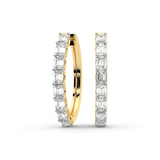 10kt Yellow Gold Ashlyn Emerald Lab Diamond Hoop Earrings (2 Ct. Tw.) front image