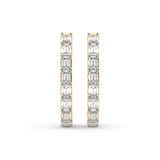 10kt Yellow Gold Ashlyn Emerald Lab Diamond Hoop Earrings (2 Ct. Tw.) right