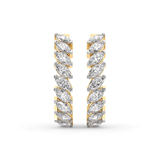 14kt Yellow Gold April Marquise Lab Diamond Hoop Earrings (1 Ct. Tw.) standing product image one