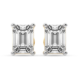 10kt Yellow Gold Four Prong Emerald Lab Diamond Stud Earrings (4 Ct. Tw.) front image