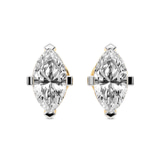 10kt Yellow Gold Four Prong Marquise Lab Diamond Stud Earrings (1 Ct. Tw.) front image
