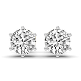 10kt Yellow Gold Six Prong Round Lab Diamond Stud Earrings (1 Ct. Tw.) front image