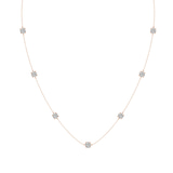 10kt Rose Gold Heartline Glow Round Lab Diamond Station Fashion Necklace (1/2 Ct. Tw.) front image
