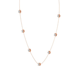 10kt Rose Gold Heartline Glow Round Lab Diamond Station Fashion Necklace (1/2 Ct. Tw.) side right image one