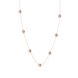 10kt Rose Gold Heartline Glow Round Lab Diamond Station Fashion Necklace (1/2 Ct. Tw.) standing product image one