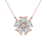 14ct Rose Gold Heart Bloom Lab Diamond Fashion Necklace (1 Ct. Tw.) front image
