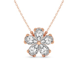 9ct Rose Gold Pear Petal Lab Diamond Fashion Necklace (1/2 Ct. Tw.) front image