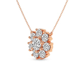 14ct Rose Gold Roselle Round Lab Diamond Fashion Necklace (1/2 Ct. Tw.) left