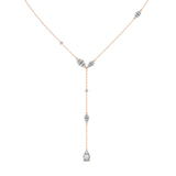 14kt Rose Gold Promise Chain Lariat Lab Diamond Fashion Necklace (1 Ct. Tw.) front image