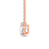 10kt Rose Gold Lluvia Round Lab Diamond Solitaire Necklace (1/2 Ct. Tw.) standing product image one