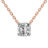 10kt Rose Gold Bianca Cushion Lab Diamond Solitaire Necklace (1 1/2 Ct. Tw.) front image