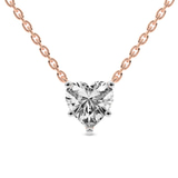 10kt Rose Gold Amalia Heart Lab Diamond Solitaire Necklace (1/2 Ct. Tw.) front image
