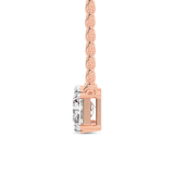 14kt Rose Gold Savannah Radiant Lab Diamond Solitaire Necklace (1 Ct. Tw.) right