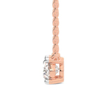 10kt Rose Gold Fernanda Oval Lab Diamond Solitaire Necklace (2 Ct. Tw.) right