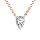 14kt Rose Gold Fiona Pear Lab Diamond Solitaire Necklace (1/2 Ct. Tw.) front image
