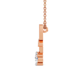 10kt Rose Gold Minimal Lab Diamond Initial H Necklace (1/5 Ct. Tw.) left