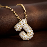 14ct Rose Gold Lab Diamond Initial J Necklace (1 Ct. Tw.) color product image one