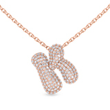 10kt Rose Gold Lab Diamond Initial K Necklace (1 Ct. Tw.) front image