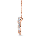 10kt Rose Gold Lab Diamond Initial K Necklace (1 Ct. Tw.) standing product image one