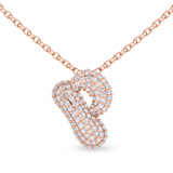 10kt Rose Gold Lab Diamond Initial P Necklace (1 Ct. Tw.) front image