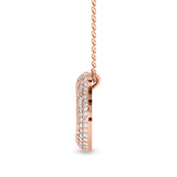 9ct Rose Gold Lab Diamond Initial S Necklace (1 Ct. Tw.) right