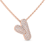 10kt Rose Gold Lab Diamond Initial Y Necklace (1 Ct. Tw.) left