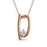 10kt Rose Gold Minimal Lab Diamond Initial D Necklace (1/5 Ct. Tw.) front image